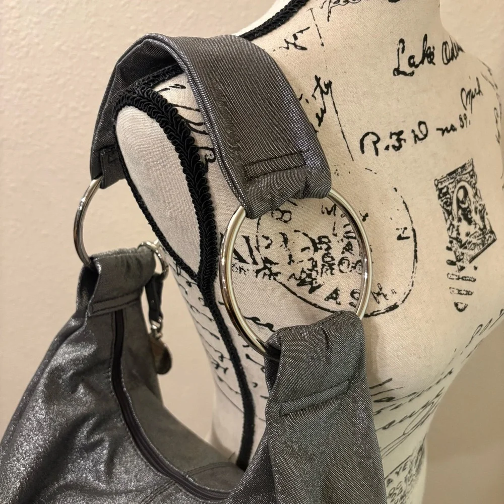 Jennifer Lopez Shimmering Gray Shoulder Bag